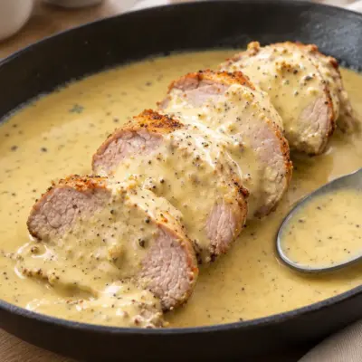 Filet mignon de porc à la moutarde facile