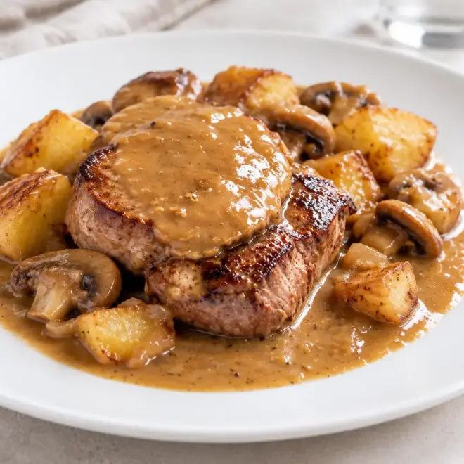Filet mignon de porc recette en sauce brune