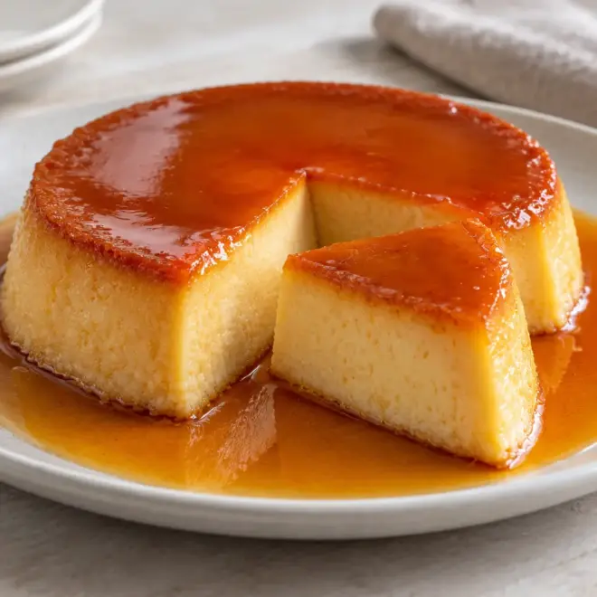 Flan au caramel facile, ferme et crémeux