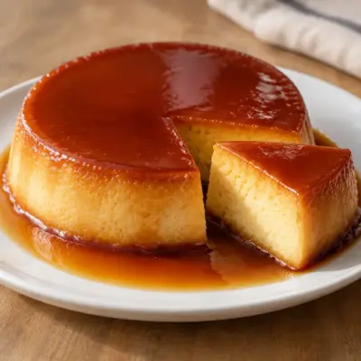 Flan au caramel facile, cuisson douce au bain-marie