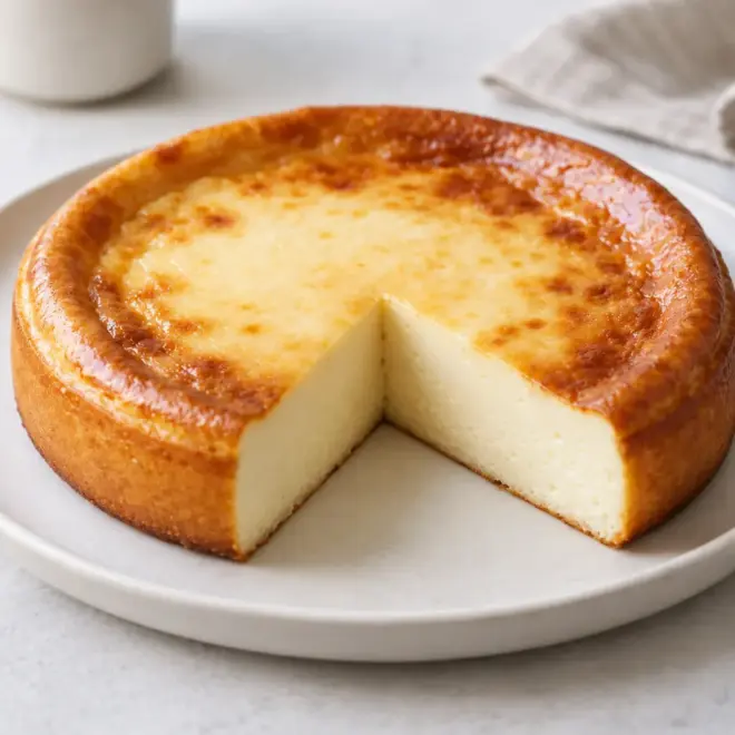 Flan au yaourt, fondant, léger et bien doré