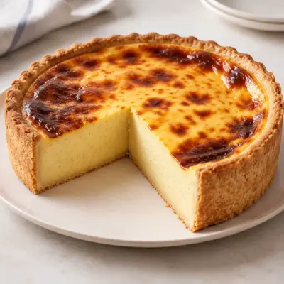 Flan pâtissier recette, vanille et pâte friable