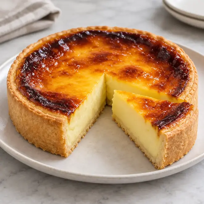 Flan pâtissier recette crème lisse et pâte dorée