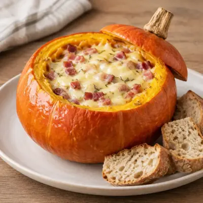Fondue de reblochon, potimarron facile