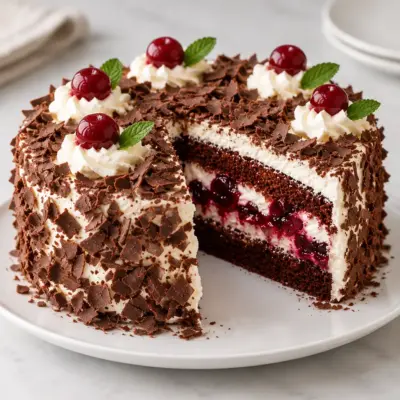 Forêt-noire recette traditionnelle aux cerises