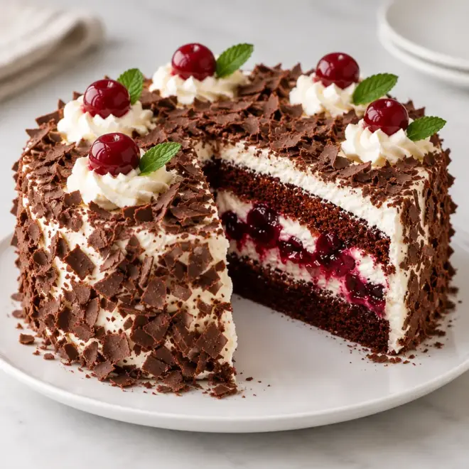 Forêt-noire recette traditionnelle aux cerises