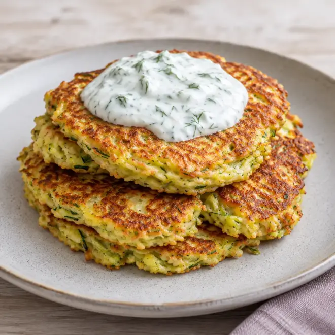 Galettes de courgette faciles à la poêle