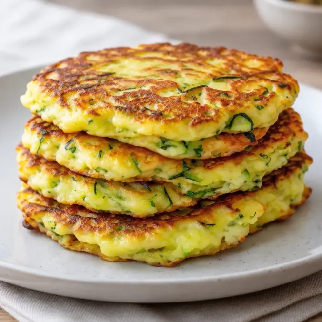 Galettes de courgettes, pommes de terre et comté