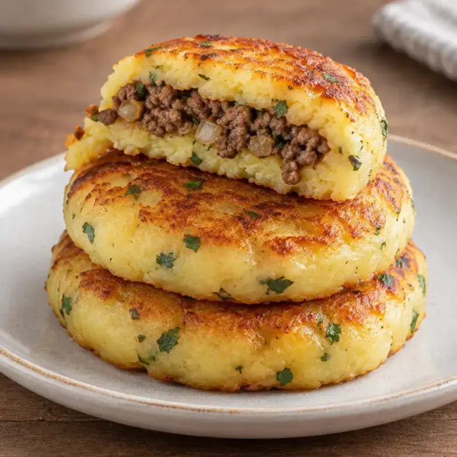 Galettes de pommes de terre farcies maison