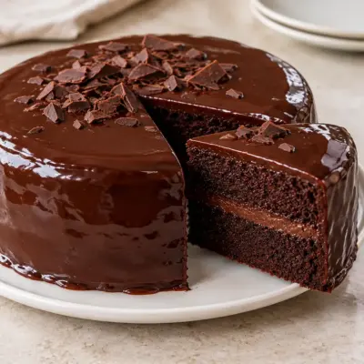 Gâteau au chocolat glacé facile et brillant