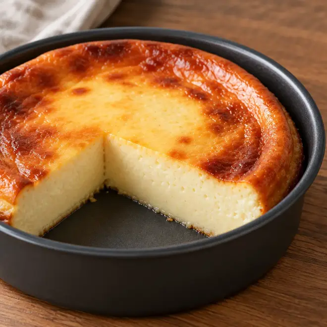Gâteau au fromage basque facile et crémeux