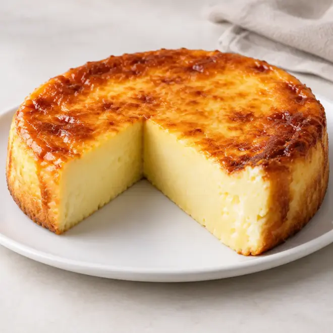 Gâteau au fromage blanc facile et caramélisé