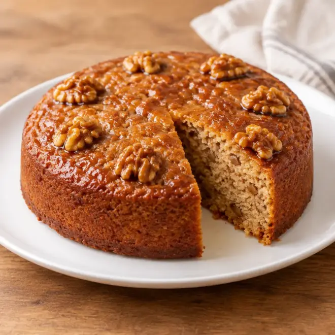 Gâteau aux noix et au miel facile et moelleux