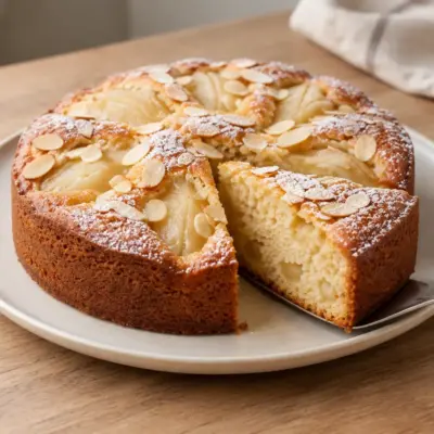 Gâteau aux poires et amandes facile et fondant