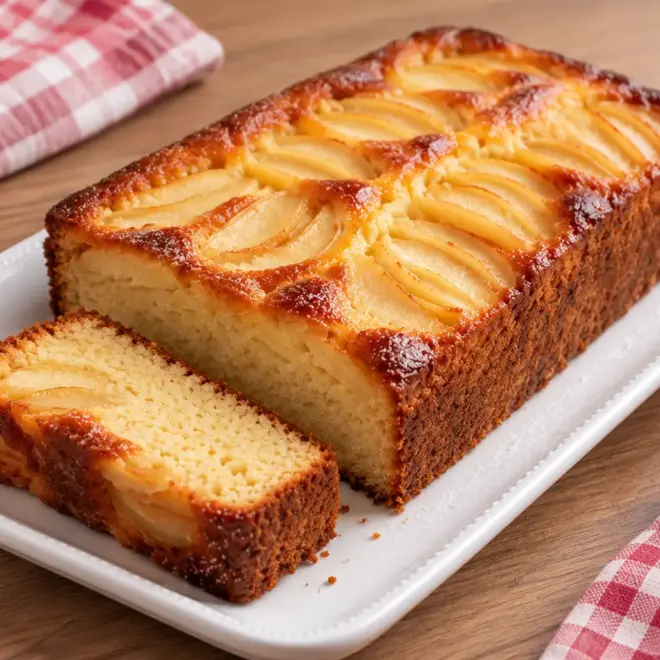 Gâteau aux pommes facile, doré et moelleux
