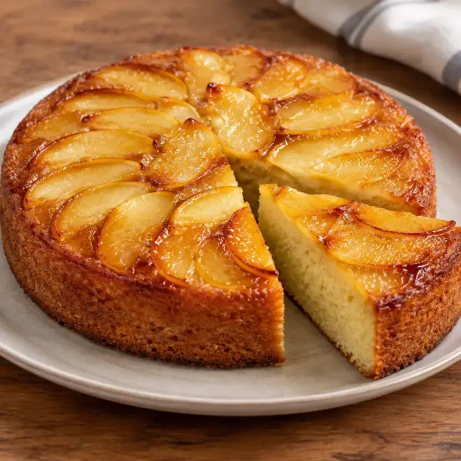 Gâteau aux pommes facile, doré et moelleux