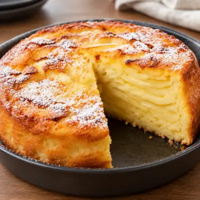 Gâteau fondant aux pommes facile et doré