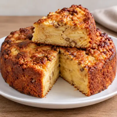 Gâteau fondant aux pommes et aux noix facile