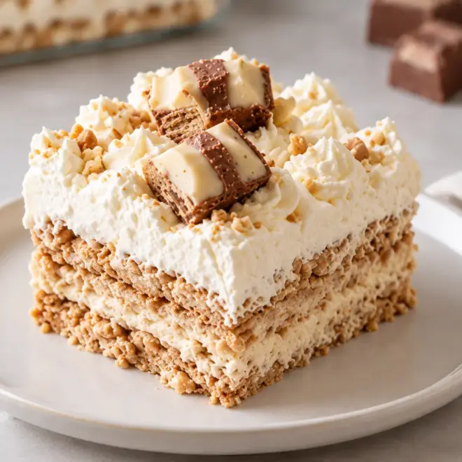 Gâteau froid aux biscuits facile et chocolat-noisette