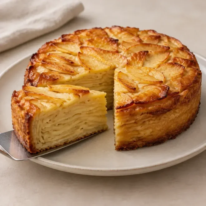 Gâteau invisible aux pommes facile et fondant