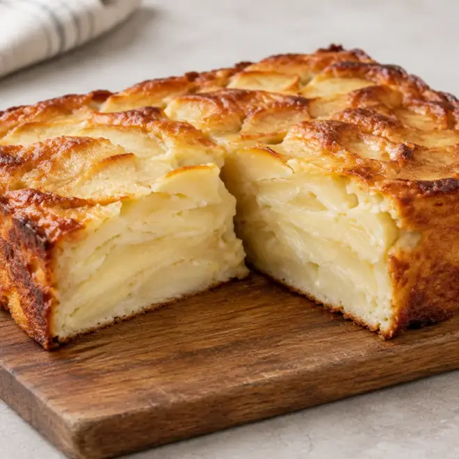 Gâteau invisible aux pommes facile et moelleux
