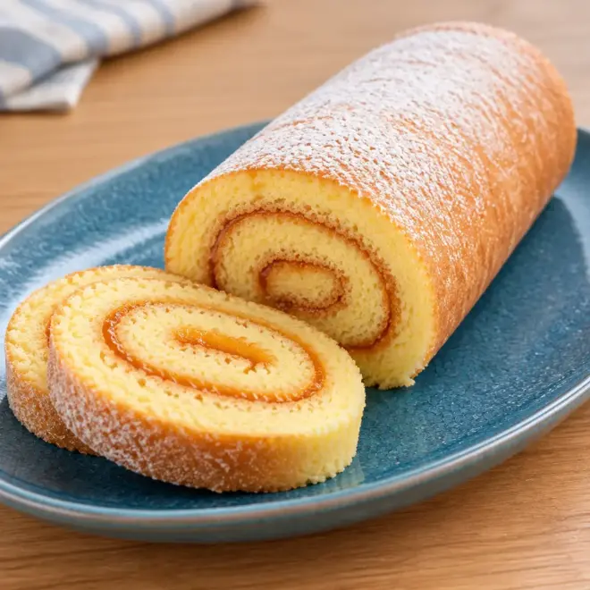 Gâteau roulé à la confiture d’abricot facile