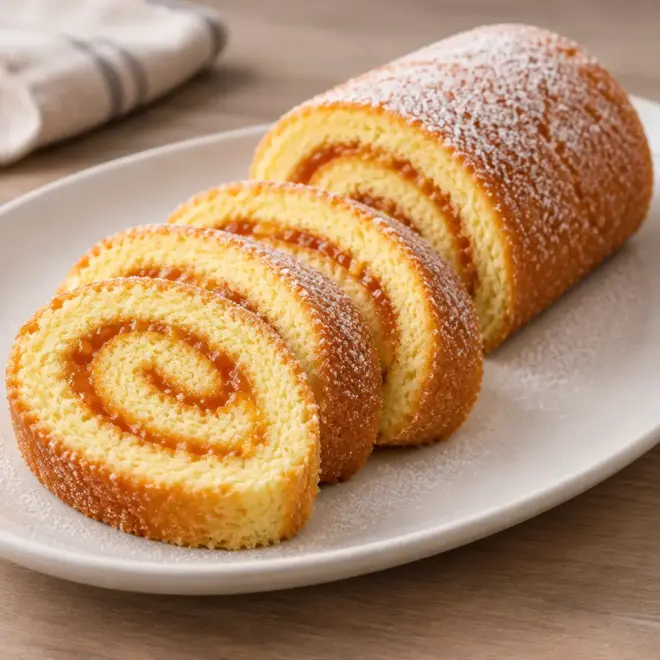 Gâteau roulé à la confiture facile et moelleux