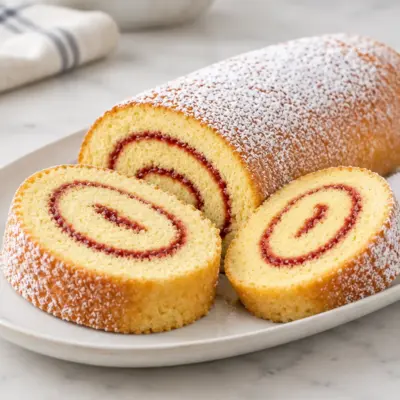 Gâteau roulé à la confiture facile et fruité