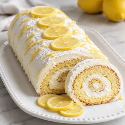Gâteau roulé au citron facile et moelleux