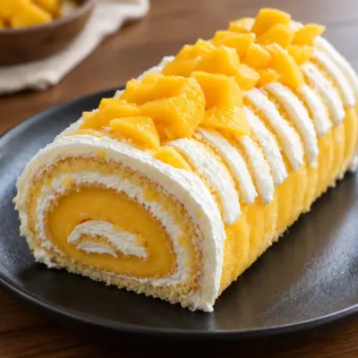 Gâteau roulé mangue : recette fruitée et facile