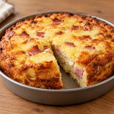 Gâteau salé jambon pommes de terre facile
