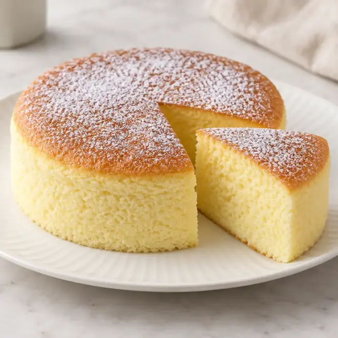 Gâteau soufflé japonais, mie moelleuse et finition légère