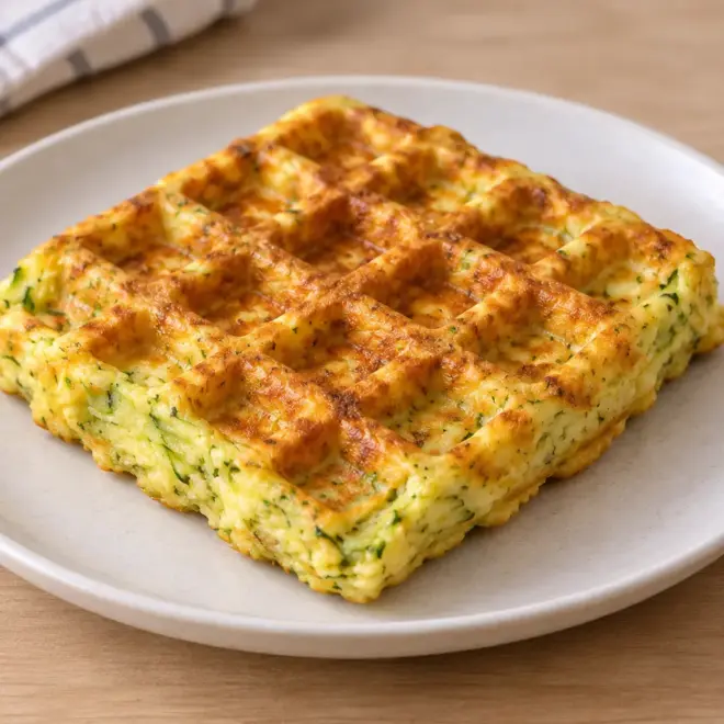 Gaufre salée courgette fromage facile