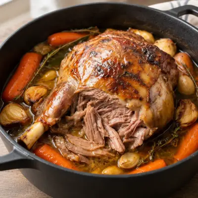 Gigot d’agneau braisé facile et fondant