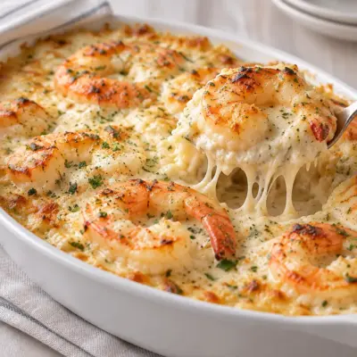 Gratin de crevettes facile, crémeux et doré
