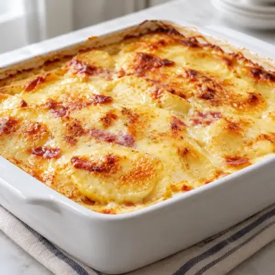 Gratin dauphinois au jambon facile et fondant