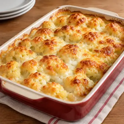 Gratin de chou-fleur au fromage facile et doré