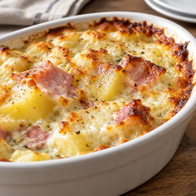Gratin de chou-fleur, crémeux et bien doré