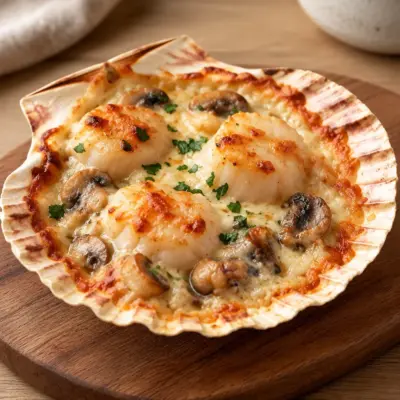 Gratin de coquilles Saint-Jacques facile et crémeux