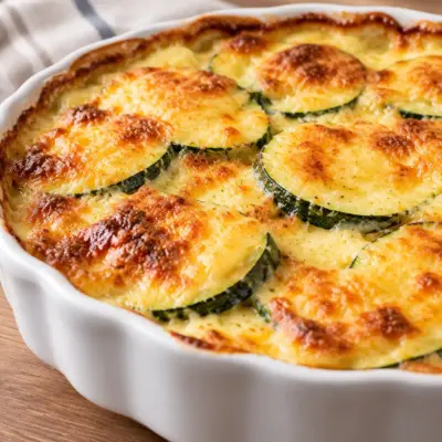 Gratin de courgettes au fromage fondant et doré
