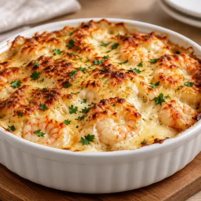 Gratin de crevettes : recette crémeuse et dorée