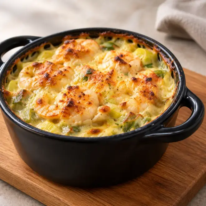 Gratin de crevettes recette crémeuse et dorée