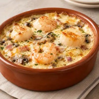 Gratin de fruits de mer facile et crémeux
