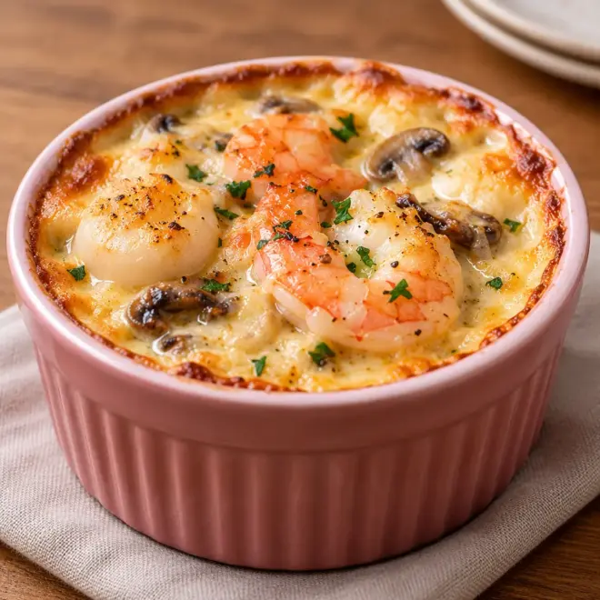 Gratin de fruits de mer facile et crémeux