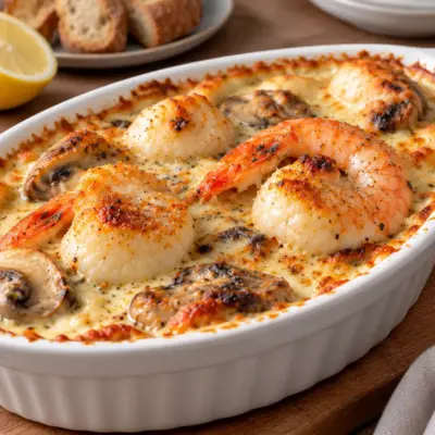 Gratin de la mer : recette crémeuse et dorée
