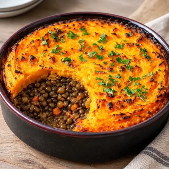 Gratin de lentilles et de courge facile