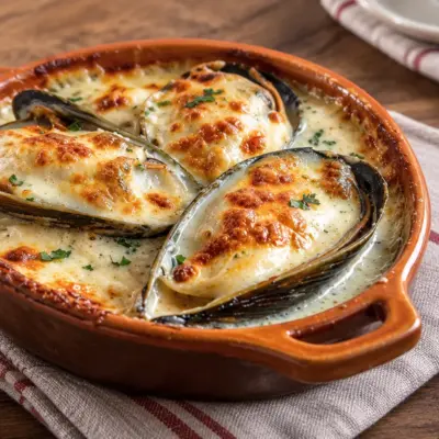 Gratin de moules recette crémeuse et gratinée