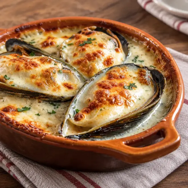 Gratin de moules recette crémeuse et gratinée