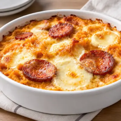 Gratin de patate douce au chorizo facile
