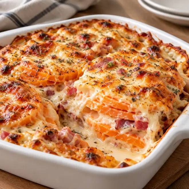 Gratin de patates douces facile et crémeux
